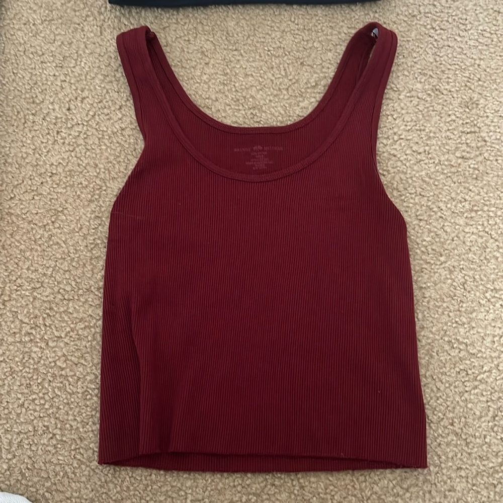 burgundy/maroon brandy melville tank top